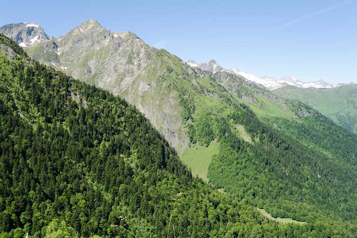 Vue des Pyrénées à partir es estives - randonnée vers le Soum de l'Escalette