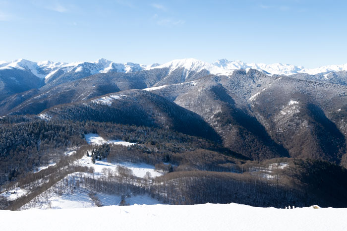 Vue des Pyrénées du Tourroc